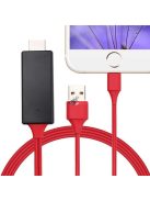 HDMI kábel iPhone képernyő tükrözéshez, nagyfelbontású videó- és hangátvitelhez