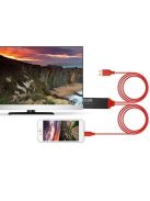 HDMI kábel iPhone képernyő tükrözéshez, nagyfelbontású videó- és hangátvitelhez