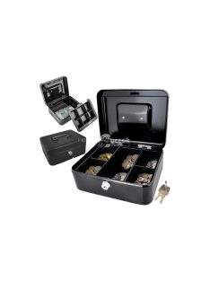   Fekete pénzesdoboz - Biztonságos pénztároló doboz gyerekeknek és felnőtteknek, ajándék ötlet, pénzgyűjtő és pénzszámláló funkcióval