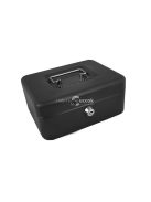 Fekete pénzesdoboz - Biztonságos pénztároló doboz gyerekeknek és felnőtteknek, ajándék ötlet, pénzgyűjtő és pénzszámláló funkcióval