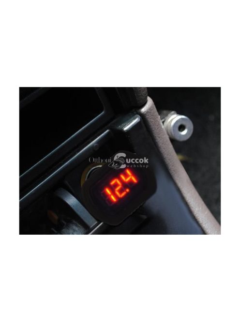 Digitális 12V autós feszültségmérő és voltmérő kijelző autós elektronikai mérőeszköz