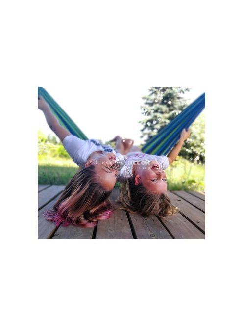 Színes Iso Trade kültéri függőágy 150 kg teherbírással, 240 x 150 cm méretben