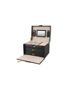 Fekete Ékszerdoboz - Elegáns Ékszertartó Nőknek, Ideális Ajándék Születésnapra és Karácsonyra