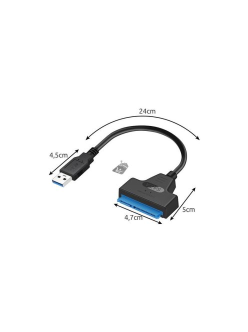 Izoxis 23603 USB-SATA 3.0 adapter - Gyors adatátvitel, merevlemez csatlakozó, számítógép kiegészítő