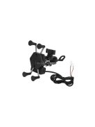 Motorkerékpár telefon tartó beépített USB töltővel motoros használatra