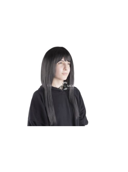 Fekete hosszú női paróka - divatos frizurákhoz, cosplayhoz és bulikhoz - online rendelés Magyarországon