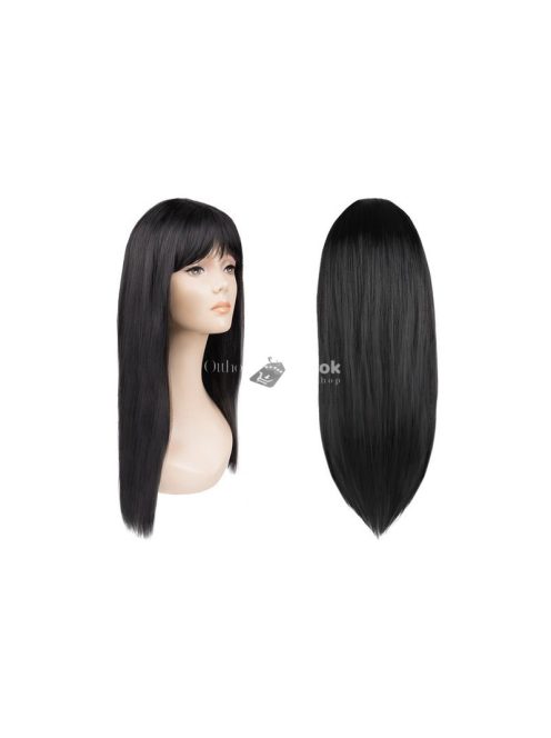 Fekete hosszú női paróka - divatos frizurákhoz, cosplayhoz és bulikhoz - online rendelés Magyarországon