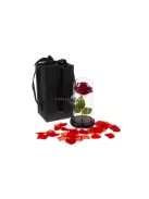 Malatec 21619 csillogó rózsa dekoráció üvegben