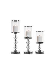   3 darab gyertyatartó-lámpás dekorációs szett Ruhhy 22314 hangulatos világításhoz