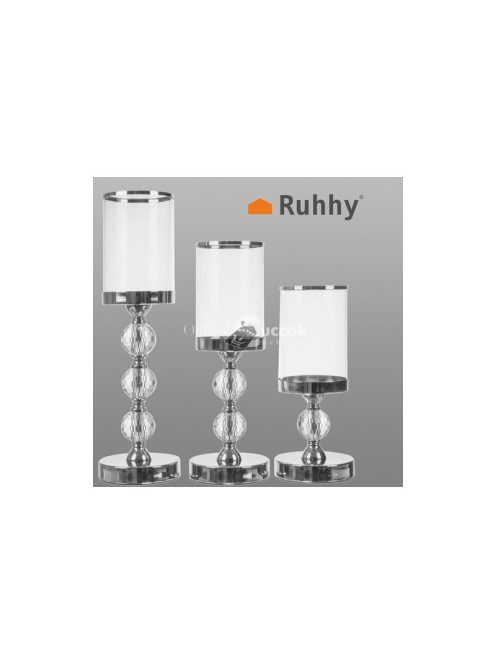 3 darab gyertyatartó-lámpás dekorációs szett Ruhhy 22314 hangulatos világításhoz