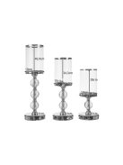 3 darab gyertyatartó-lámpás dekorációs szett Ruhhy 22314 hangulatos világításhoz