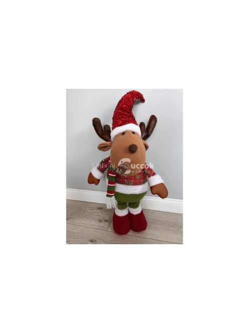 Karácsonyi dekorációs rénszarvas figura - teleszkópos 95cm Ruhhy 22329