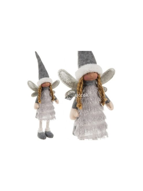 Szürke Karácsonyi Figurás Ruhhy 22343 - Tündér Dekorációs Ruha Ünnepi Hangulathoz