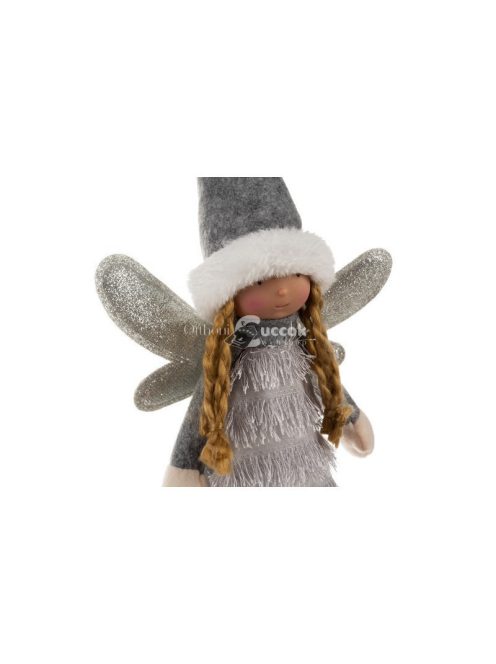 Szürke Karácsonyi Figurás Ruhhy 22343 - Tündér Dekorációs Ruha Ünnepi Hangulathoz