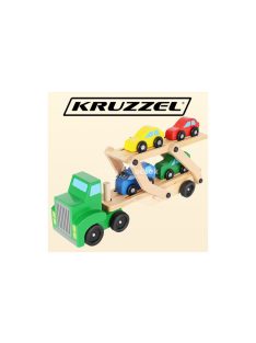   Fa teherautó - vontató teherautó és autó játék készlet 22698 gyerekeknek