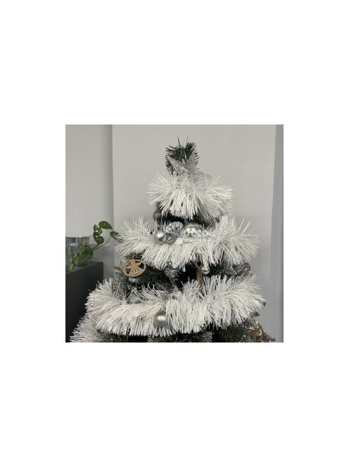 Karácsonyfa dekorációs girland - fehér, 6 méteres Ruhhy 22307