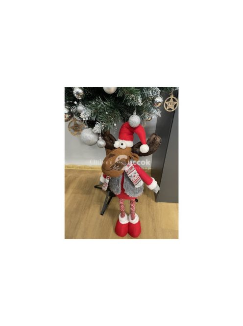 Karácsonyi dekorációs rénszarvas figura - teleszkópos 88cm Ruhhy 22101
