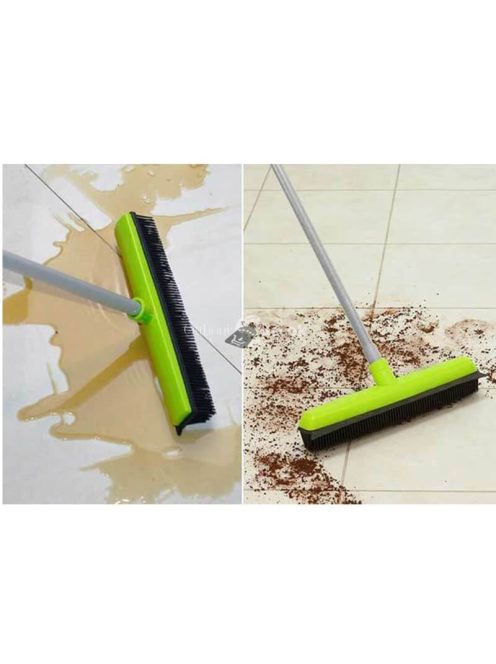 Teleszkópos gumiseprű, partvis Zöld – állítható nyéllel, hatékony szőnyeg- és padlótisztításhoz