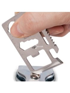   Multifunkciós rozsdamentes acél túlélő kártya - kompakt eszköz túrázáshoz és kempingezéshez