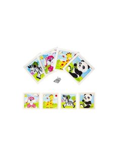   Állatos, 9 darabos fa puzzle gyerekeknek - Fejlesztő játék szett (4db)