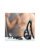 Összecsukható ergonomikus hát- és testszőr borotva könnyű tároláshoz