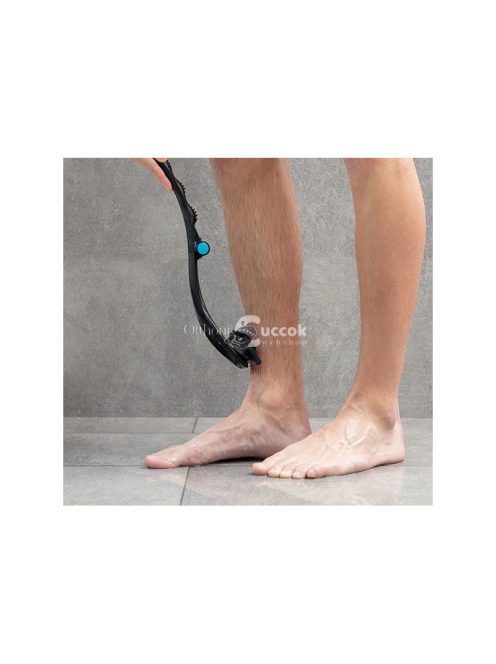 Összecsukható ergonomikus hát- és testszőr borotva könnyű tároláshoz