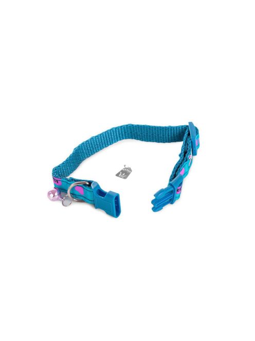 Szövet kutya és macska nyakörv csengővel, állítható és tartós kivitelben