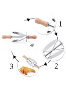 Croissant tésztavágó eszköz sütéshez és péksütemény készítéshez