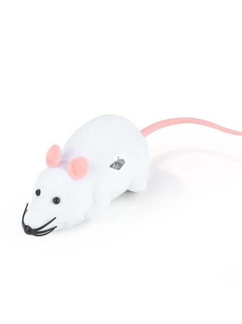 Távirányítós macskajáték egér, barna testtel és fekete fülekkel