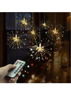   Csillagfény Lámpa távirányítóval, 120LED Fehér, Dekoratív Világítás Hálószobába és Nappaliba