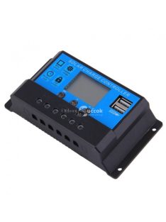   30A-es 36V Napelem Töltésvezérlő USB Kimenettel és LCD Kijelzővel, Napenergia Rendszerekhez