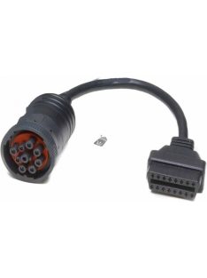   9 Pin deutsch J1939 (Female) to OBD OBD2 (Female) Adapter teherautó diagnosztikai átalakító kábel