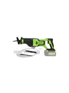   Orrfűrész akkumulátoros Greenworks GD24RS 24v, vmélység fa: 210mm, fém: 20mm, akku-töltő nélkül