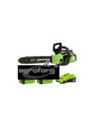 Láncfűrész készlet akkumulátoros Greenworks GD40CS15K2X 40 v, 3/8-1.3-52 szemes, akku- és töltővel