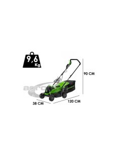   Fűnyíró fűgyűjtős, akkumulátoros Greenworks GD24LM33K2 24 v, 33 cm, akku- és töltővel