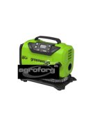 Kompresszor akkumulátoros Greenworks G24IN mini, 24 v, 11 bar, akku és töltő nélkül