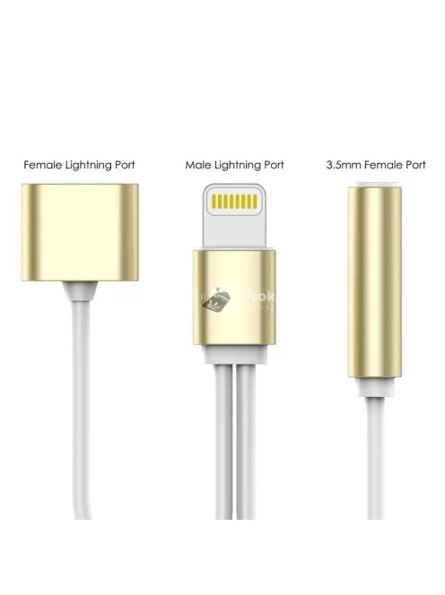 2 az 1-ben lightning és jack csatlakozó