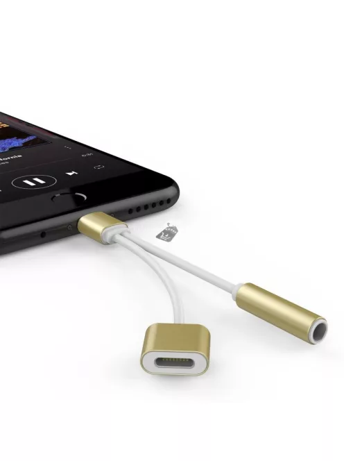 2 az 1-ben lightning és jack csatlakozó