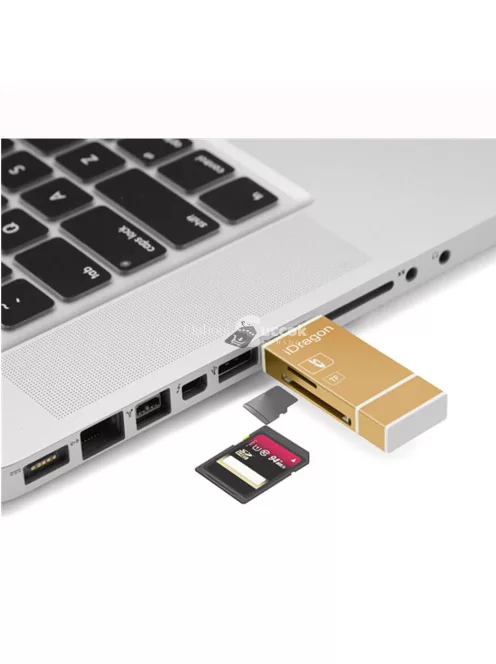 MicroSD SDHC SD TF Kártyaolvasó Iphone/Ipad (lightning), MicroUSB csatlakozókkal