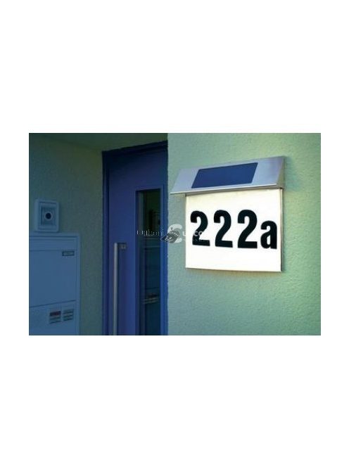 Házszámtábla, napelemes házszámtábla, világító házszámtábla