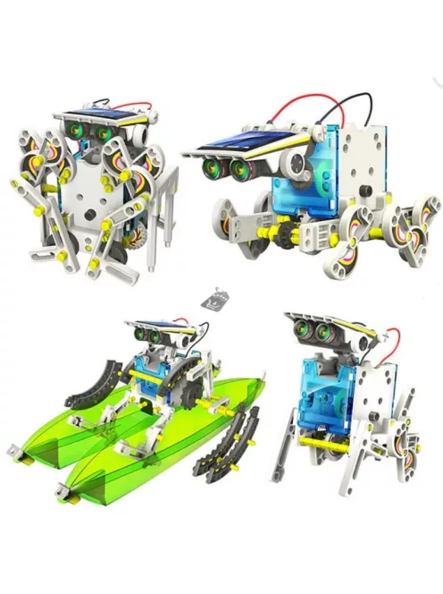 13 az 1-ben napelemes robot