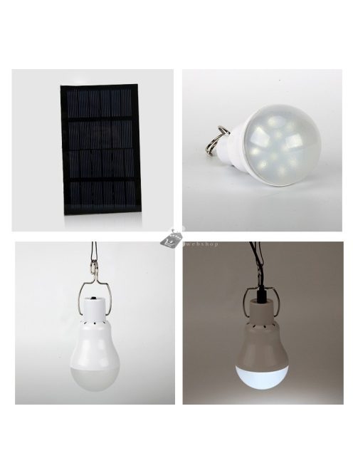 Napelemes lámpa, kemping lámpa, sátorlámpa, hordozható led lámpa