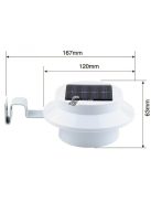 Napelemes 3 ledes kültéri lámpa