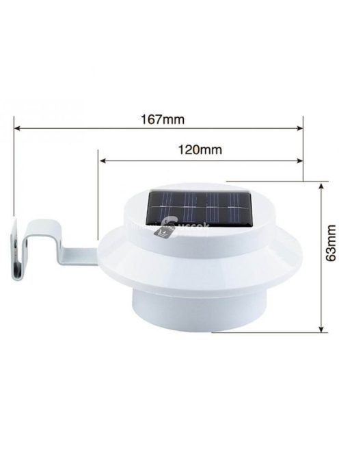 Napelemes 3 ledes kültéri lámpa