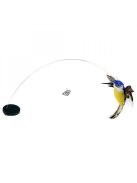 Napelemmel működő, földbe szúrható kerti dísz, macskajáték