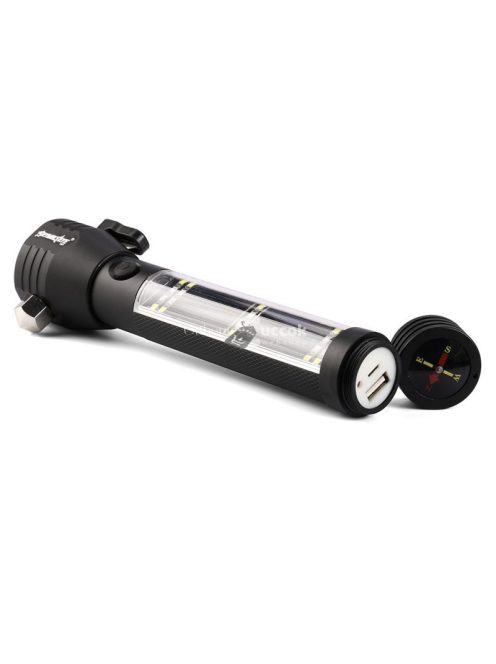 Multifunkciós napelemes zseblámpa, telefontöltő