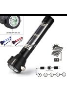 Multifunkciós napelemes zseblámpa, telefontöltő