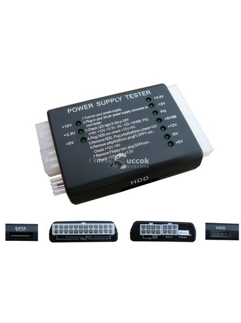 Tápegység teszt teszter HDD SATA ATX 20/24 PIN