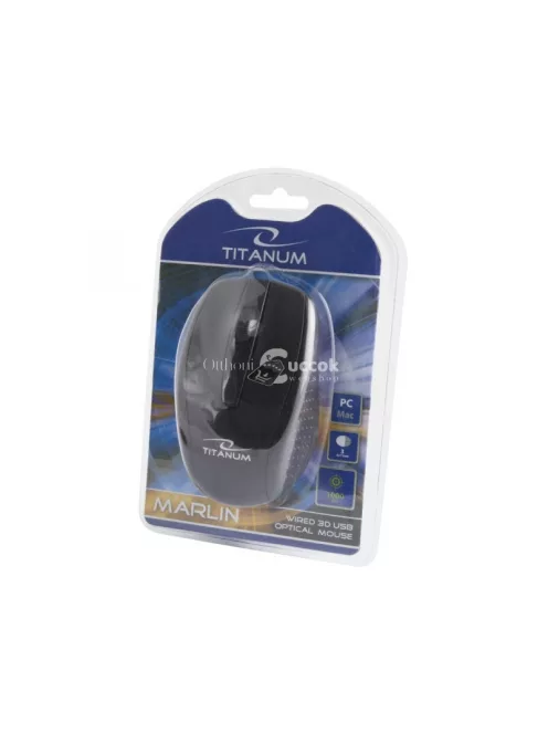 Marlin 3D optikai egér USB csatlakozással - fekete színben - TM110K