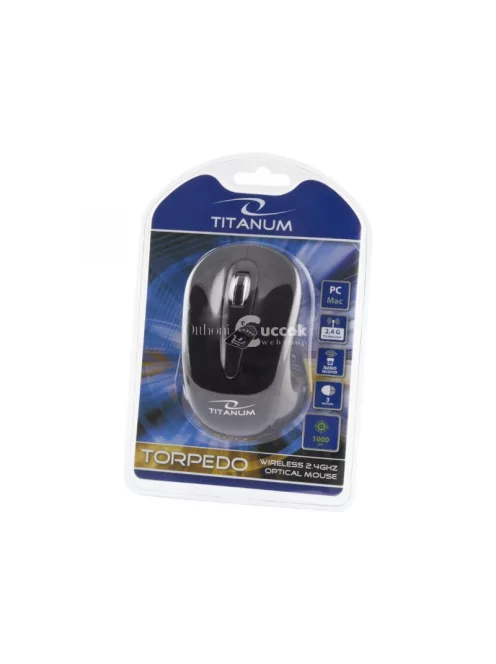 Titanum 2.4GHz Wireless Optical Mouse USB 3D - Kék - TM104K